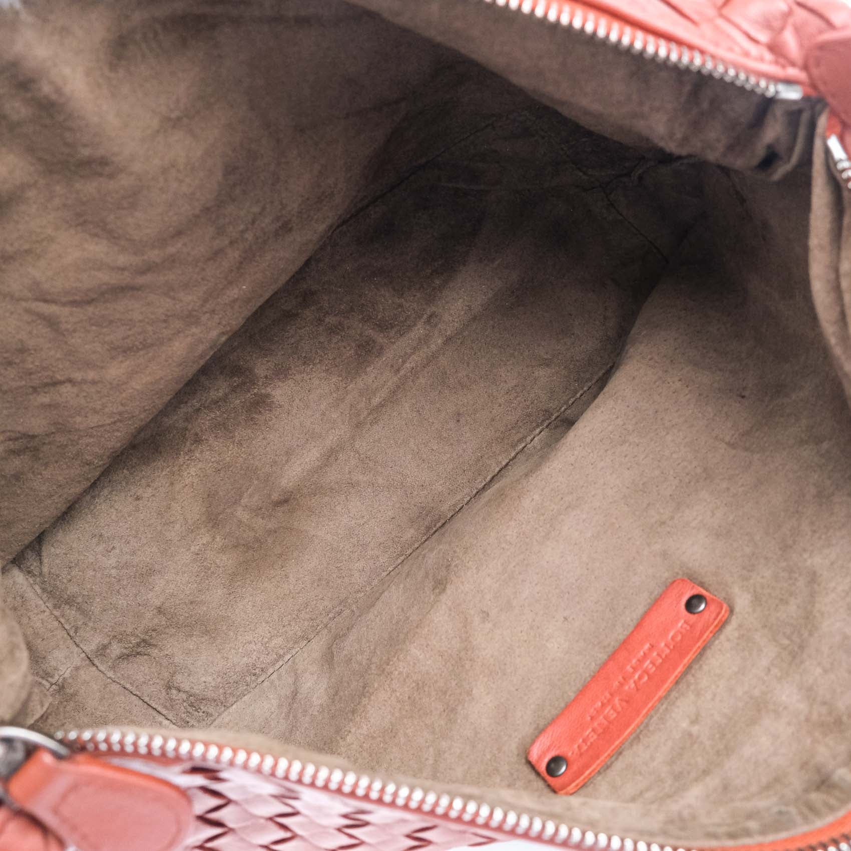 Bottega Veneta Intrecciato Nappa Leather Shoulder Bag – Terracotta Brown