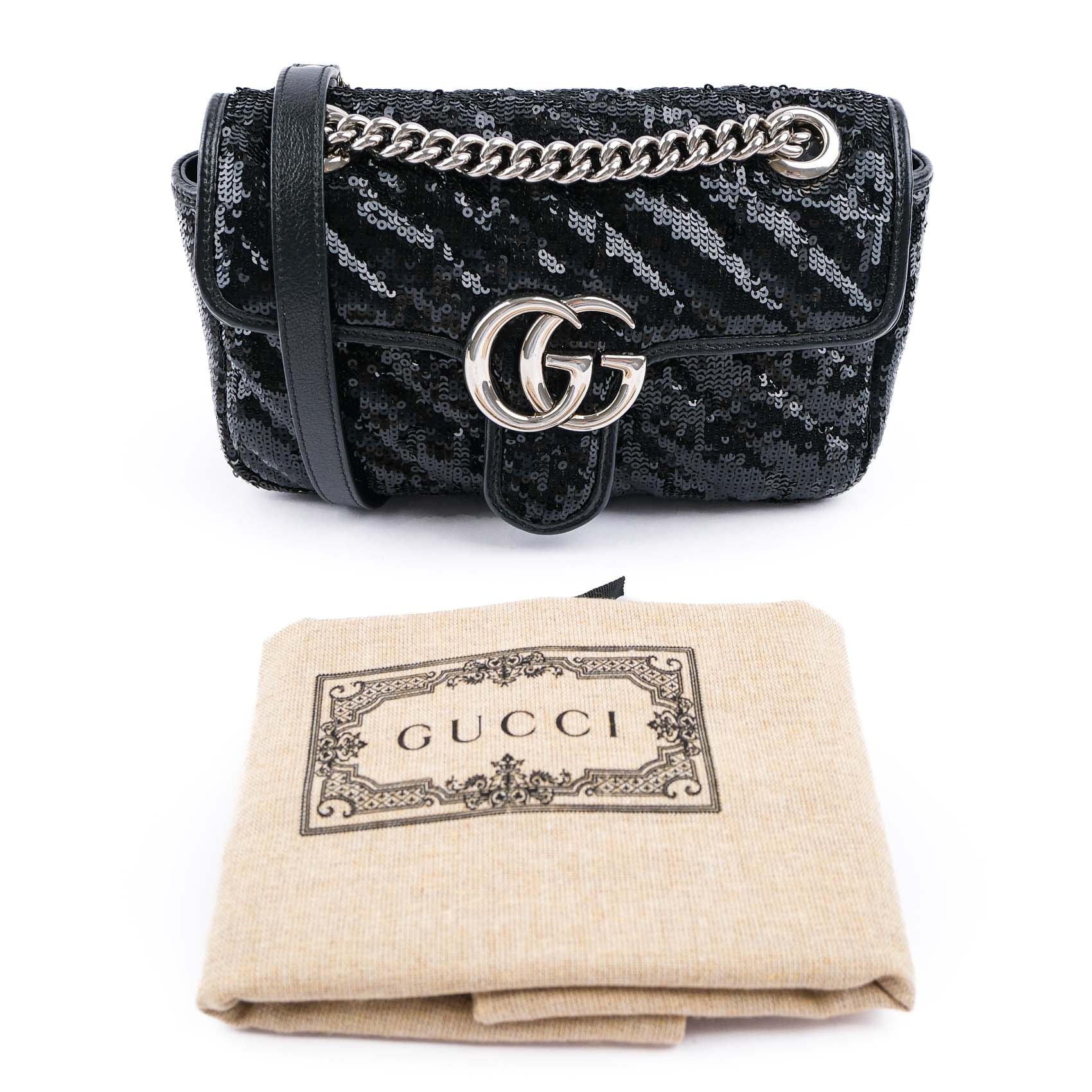 Gucci GG Marmont Sequin Small Shoulder Bag