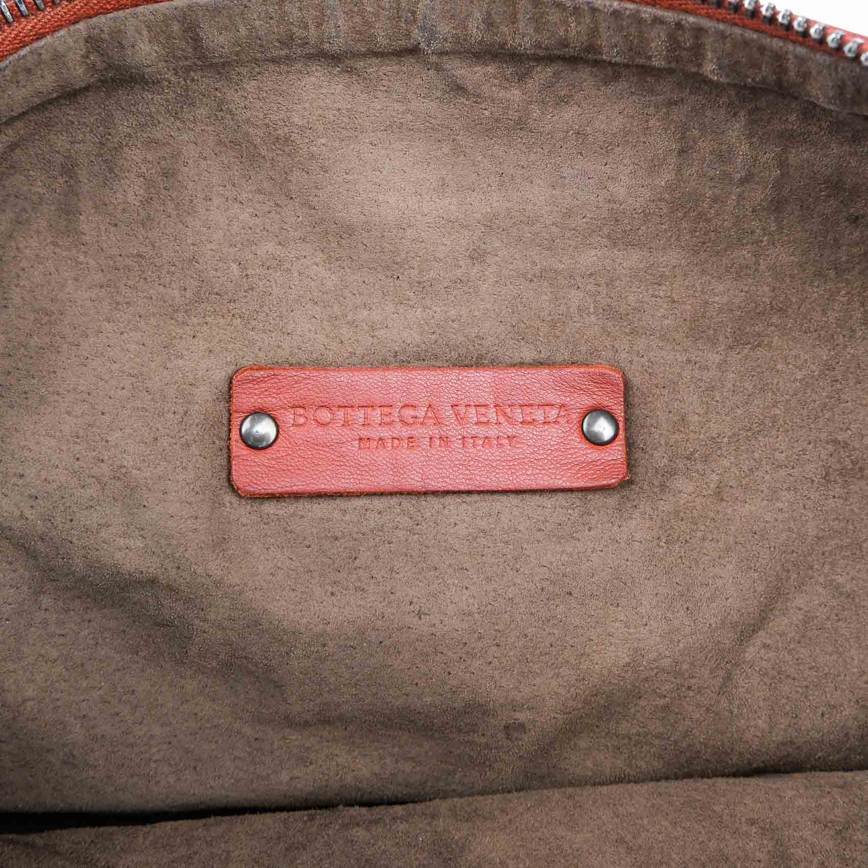 Bottega Veneta Intrecciato Nappa Leather Shoulder Bag – Terracotta Brown