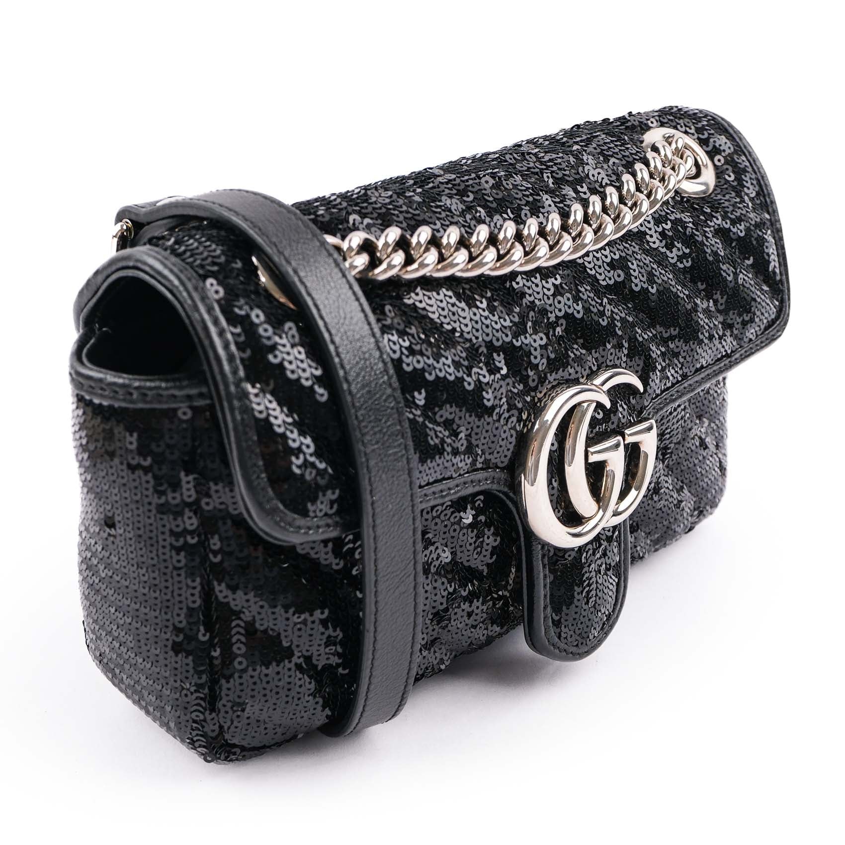 Gucci GG Marmont Sequin Small Shoulder Bag