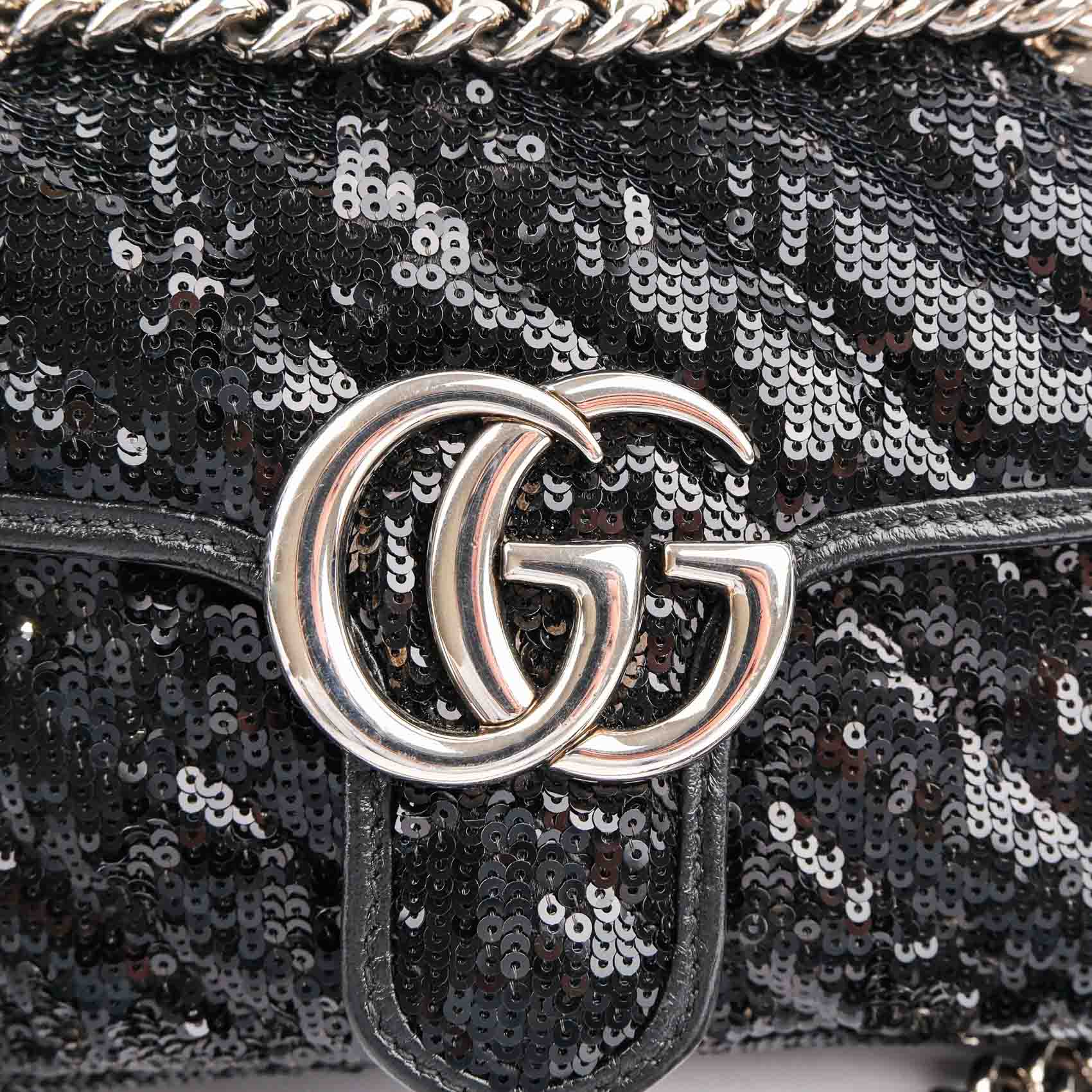 Gucci GG Marmont Sequin Small Shoulder Bag