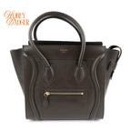 Celine Luggage Medium Grained Calfskin Brown Rank A