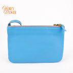 Celine Trio Small Lambskin Shoulder Bag Blue Rank AB