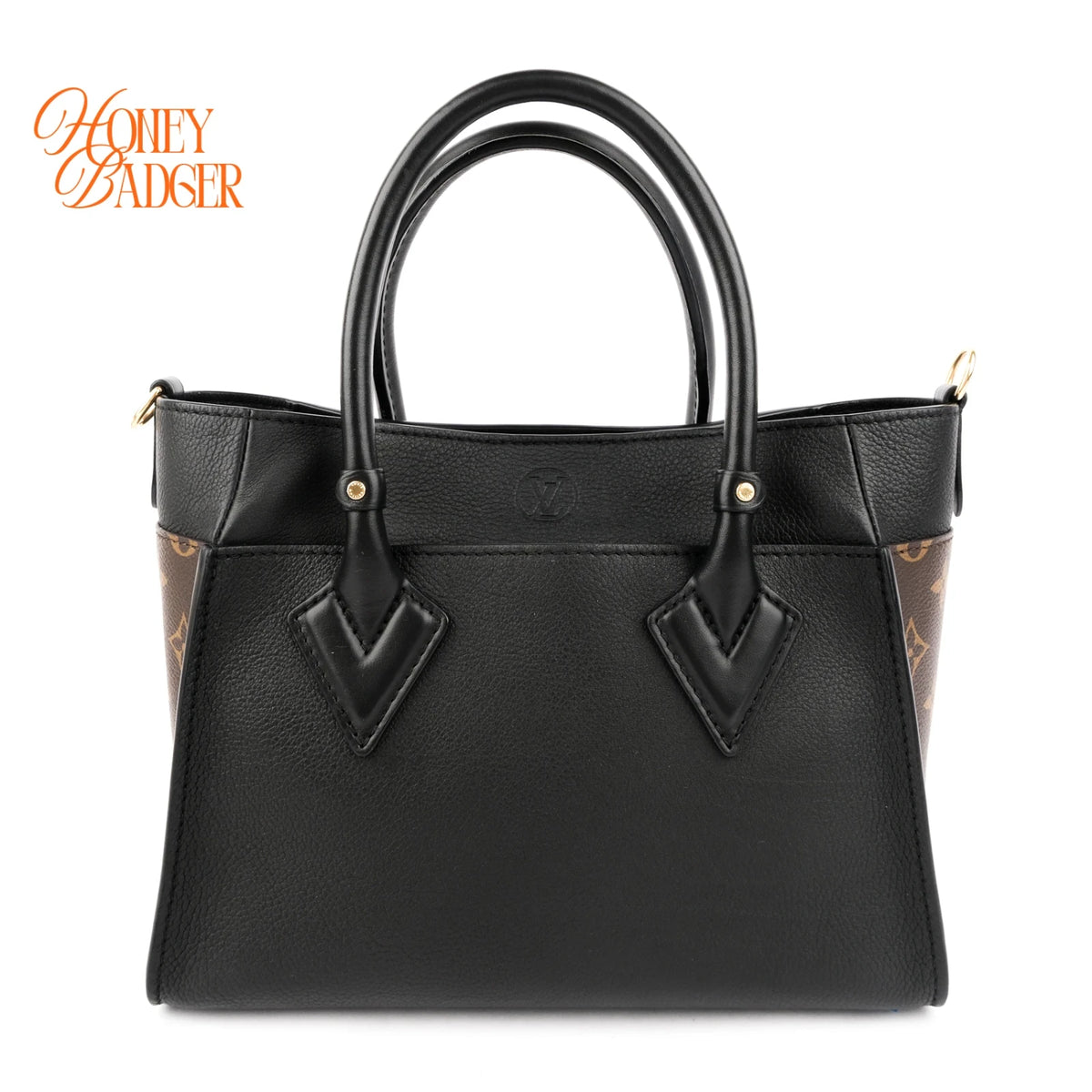 Louis Vuitton On My Side PM Calf Leather/Monogram Black Rank A