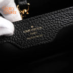 Louis Vuitton Capucines MM Black Leather Gold Hardware Grade A