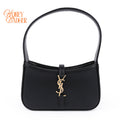 Saint Laurent Le 5 à 7 Small Hobo Bag Smooth Leather Black Gold Hardware 710318