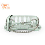 Gucci Horsebit 1955 Large Padded Chain Shoulder Bag - Metallic Mint Green