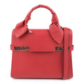 Delvaux Tempête MM Supple Calfskin Leather Bag - Lipstick Red with Knotted Handle