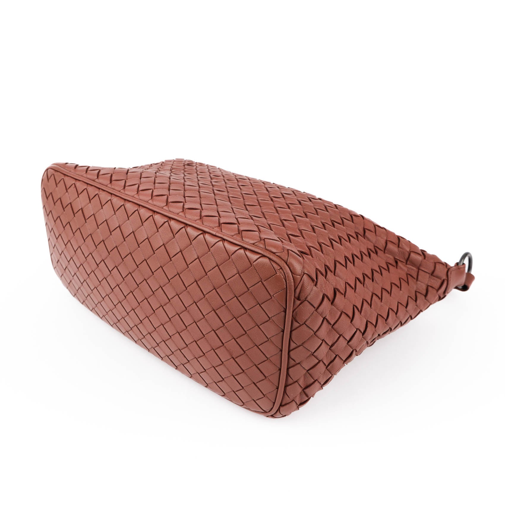 Bottega Veneta Intrecciato Nappa Leather Shoulder Bag – Terracotta Brown