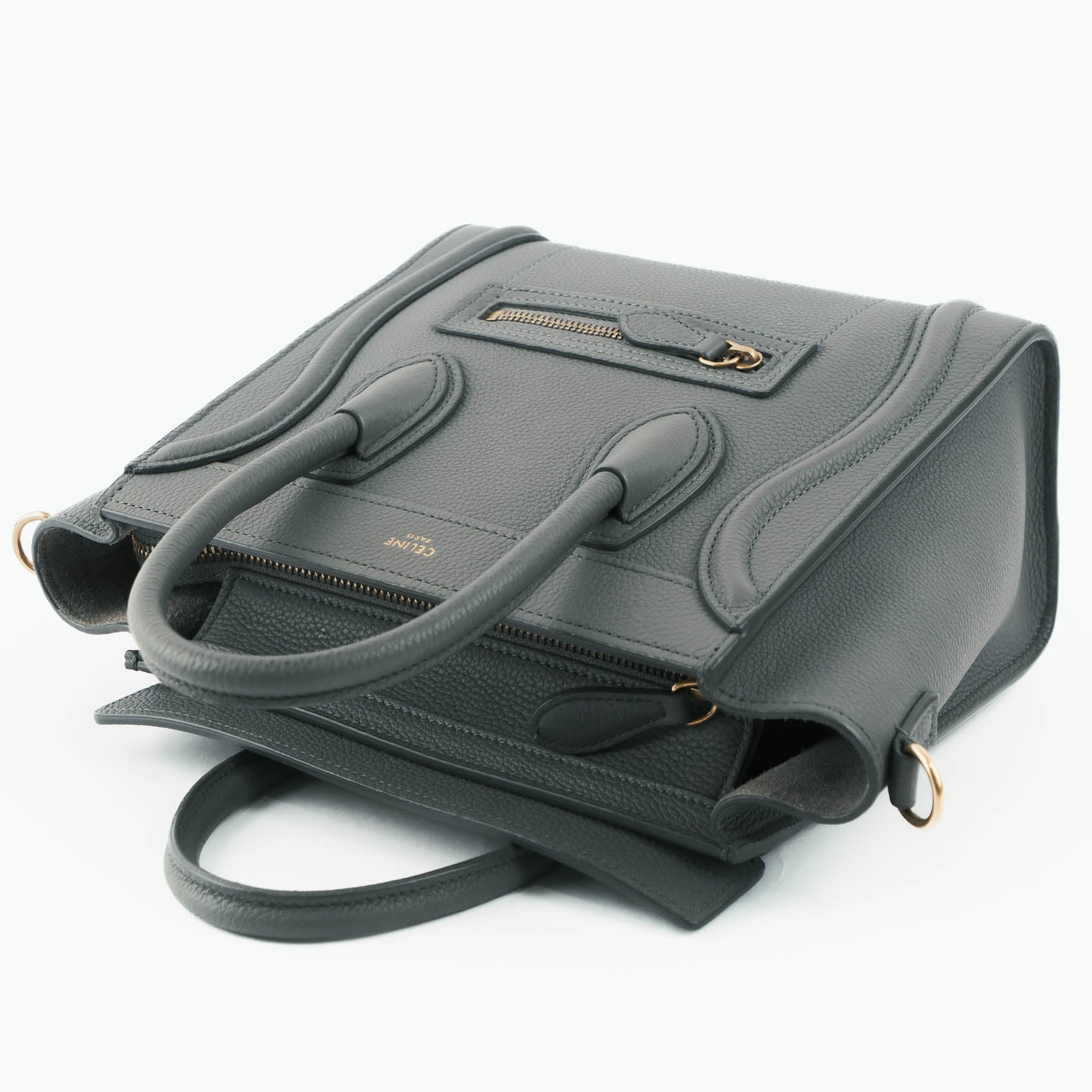 Celine Nano Luggage Bag in Drummed Calfskin