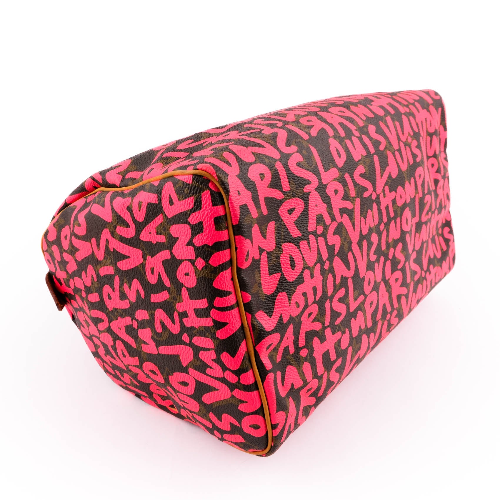 Louis Vuitton Limited Edition 2009 Stephen Sprouse Monogram Graffiti Speedy 30 - Fuchsia
