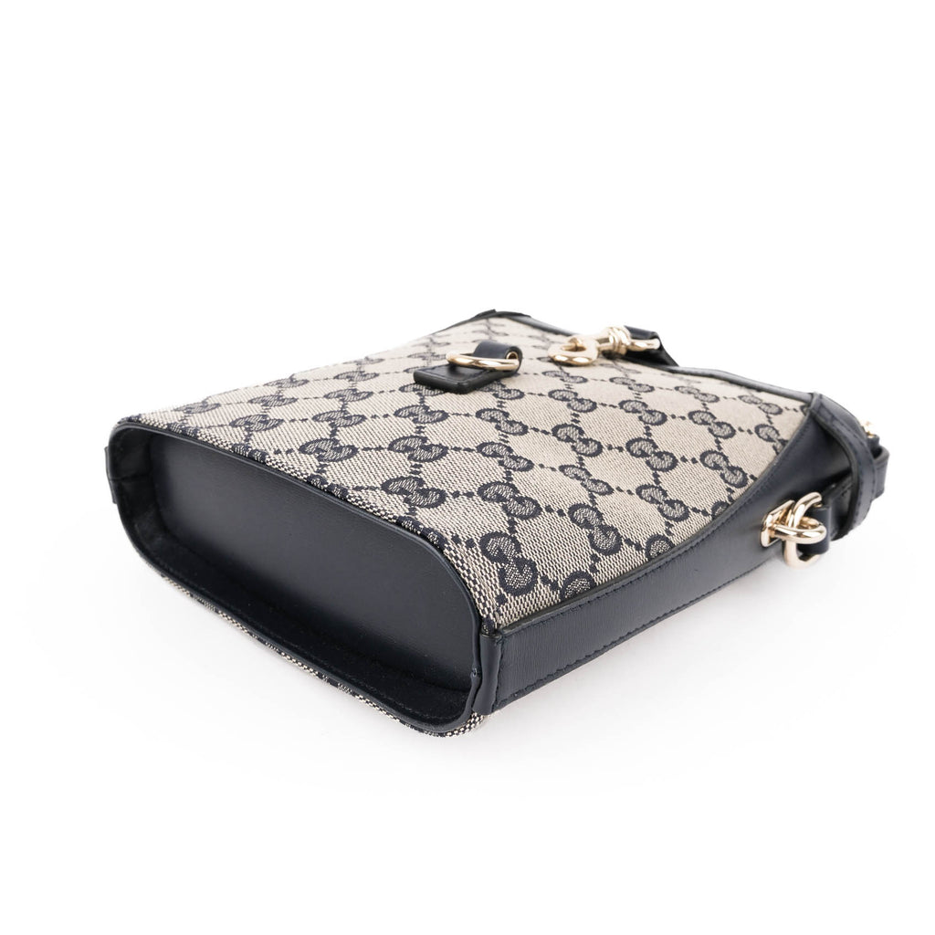 Gucci Ophidia Mini GG Supreme Bucket Bag - Beige & Blue