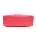 Delvaux Tempete MM Leather 2WAY Handbag Red