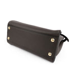 Fendi Peekaboo Mini 2way Handbag Smooth Leather Dark Brown Gold Hardware 8BN244