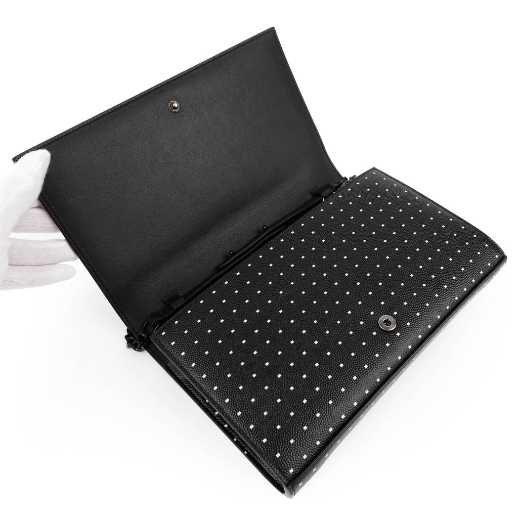 Saint Laurent Kate Medium in Polka Dot Printed Grain de Poudre Leather
