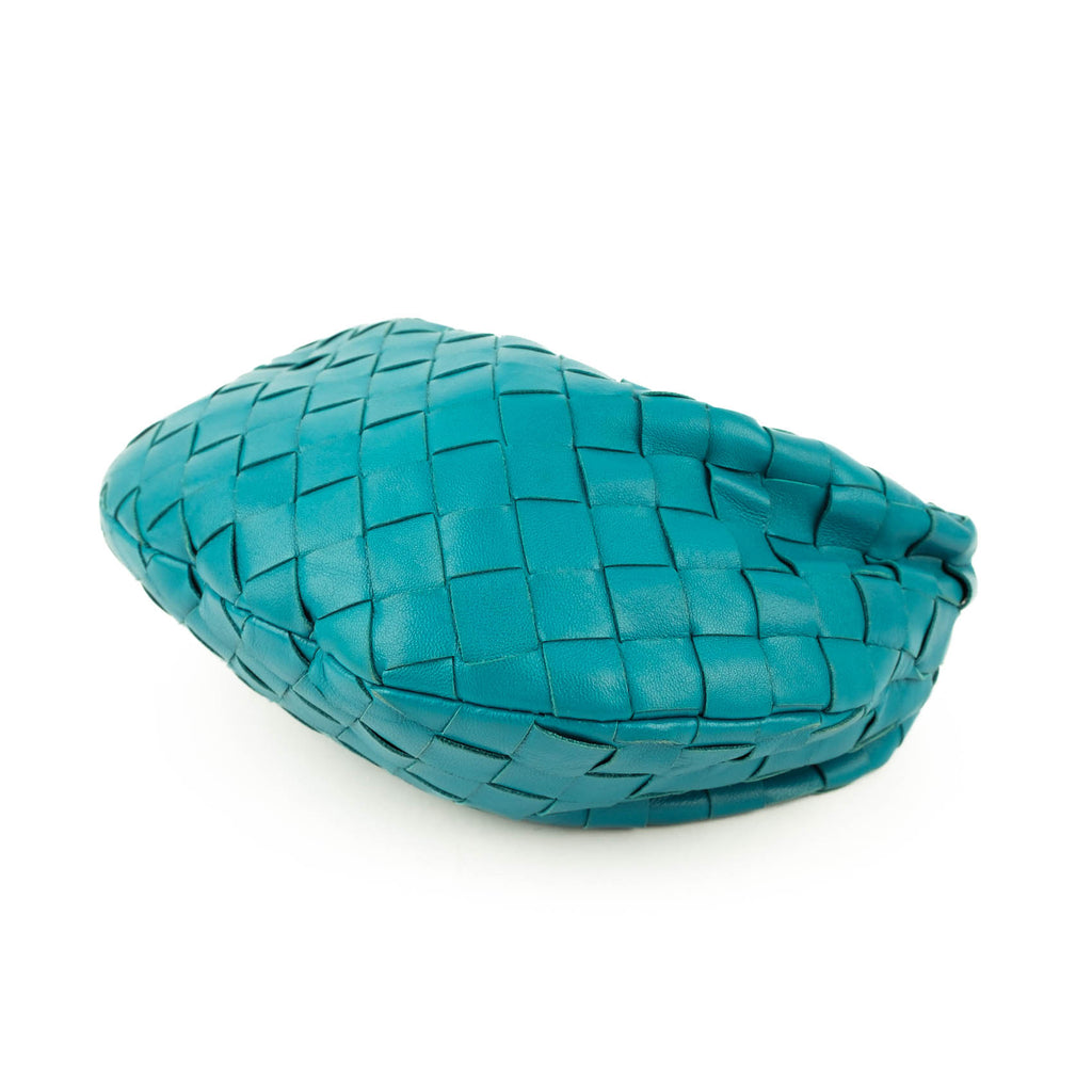 Bottega Veneta Mini Jodie Intrecciato Leather Handbag – Blue