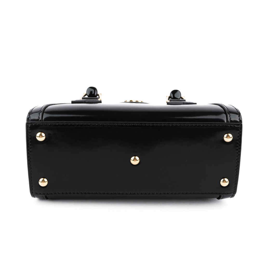 Gucci Diana Mini Bag – Black Patent Leather & Leather Handles