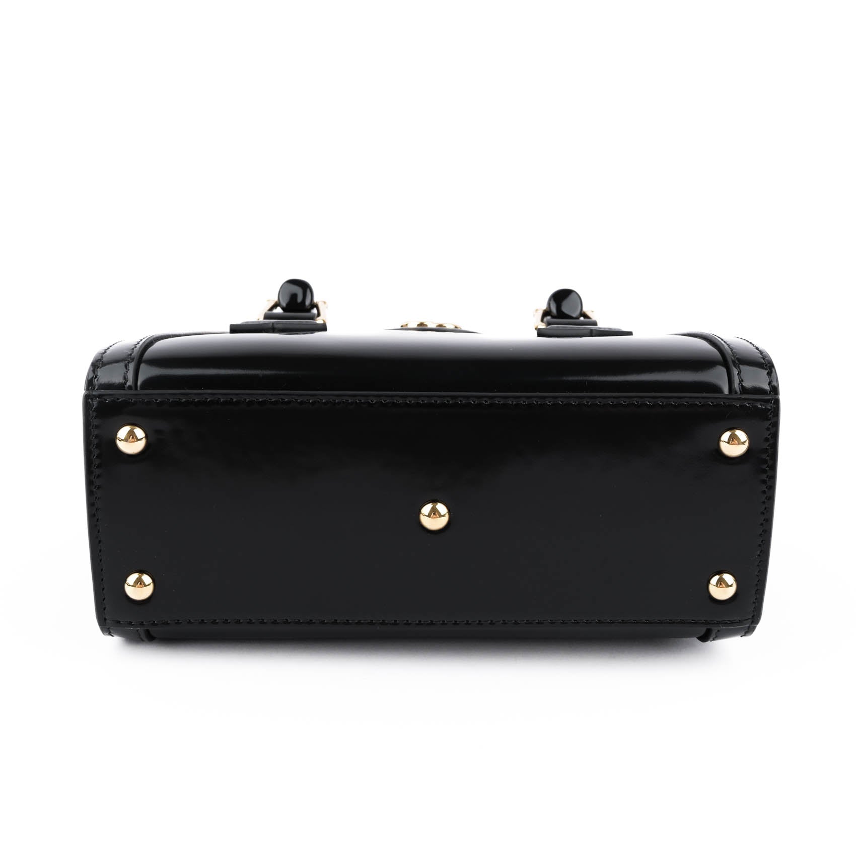 Gucci Diana Mini Bag – Black Patent Leather & Leather Handles