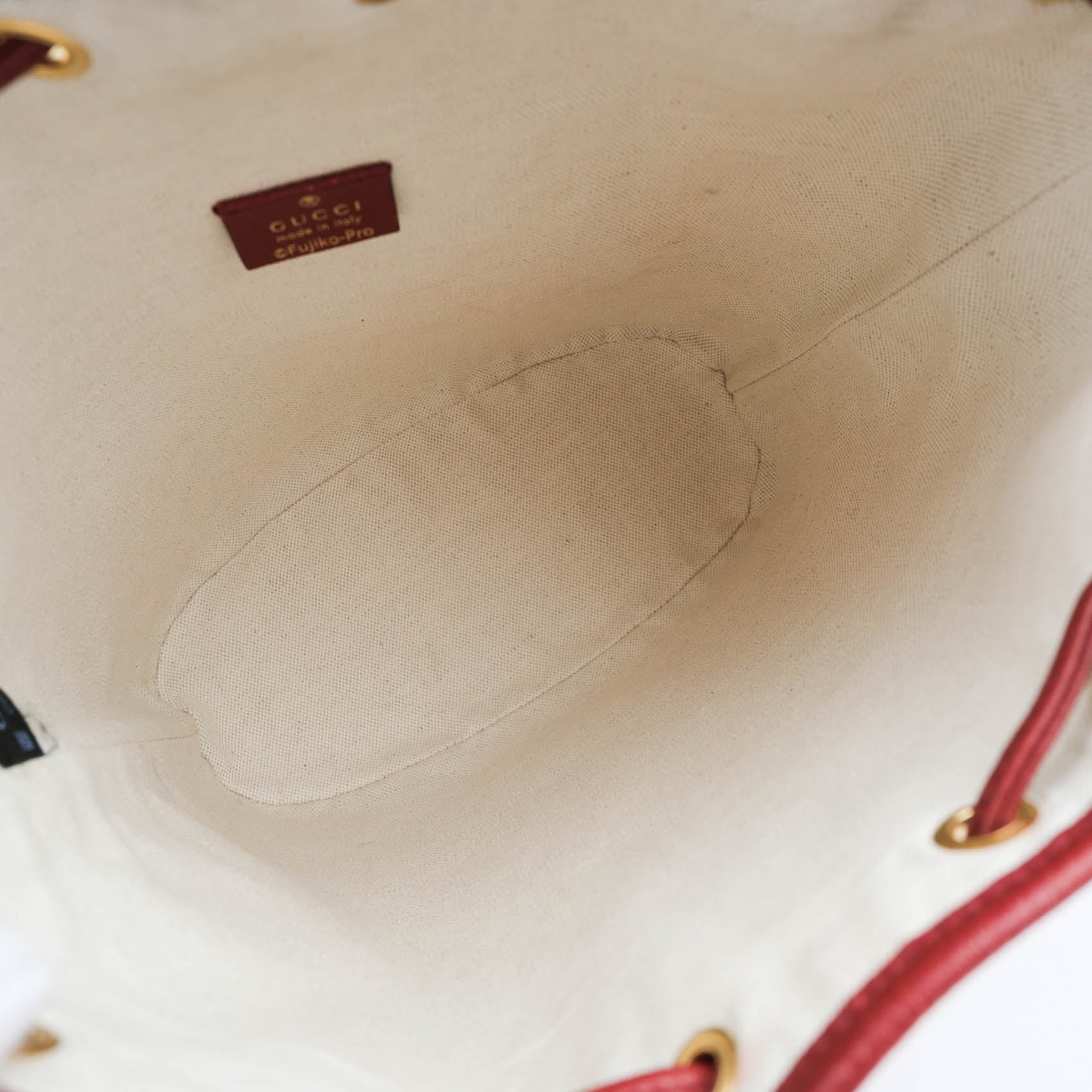 Gucci x Doraemon Limited Edition Mini Bucket Bag GG Supreme Canvas Red 647801