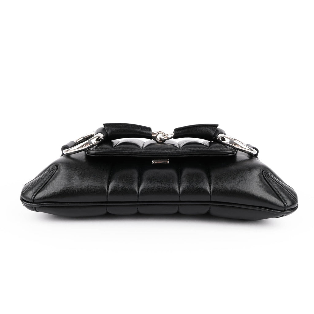 Gucci Small Horsebit Chain Shoulder Bag Black