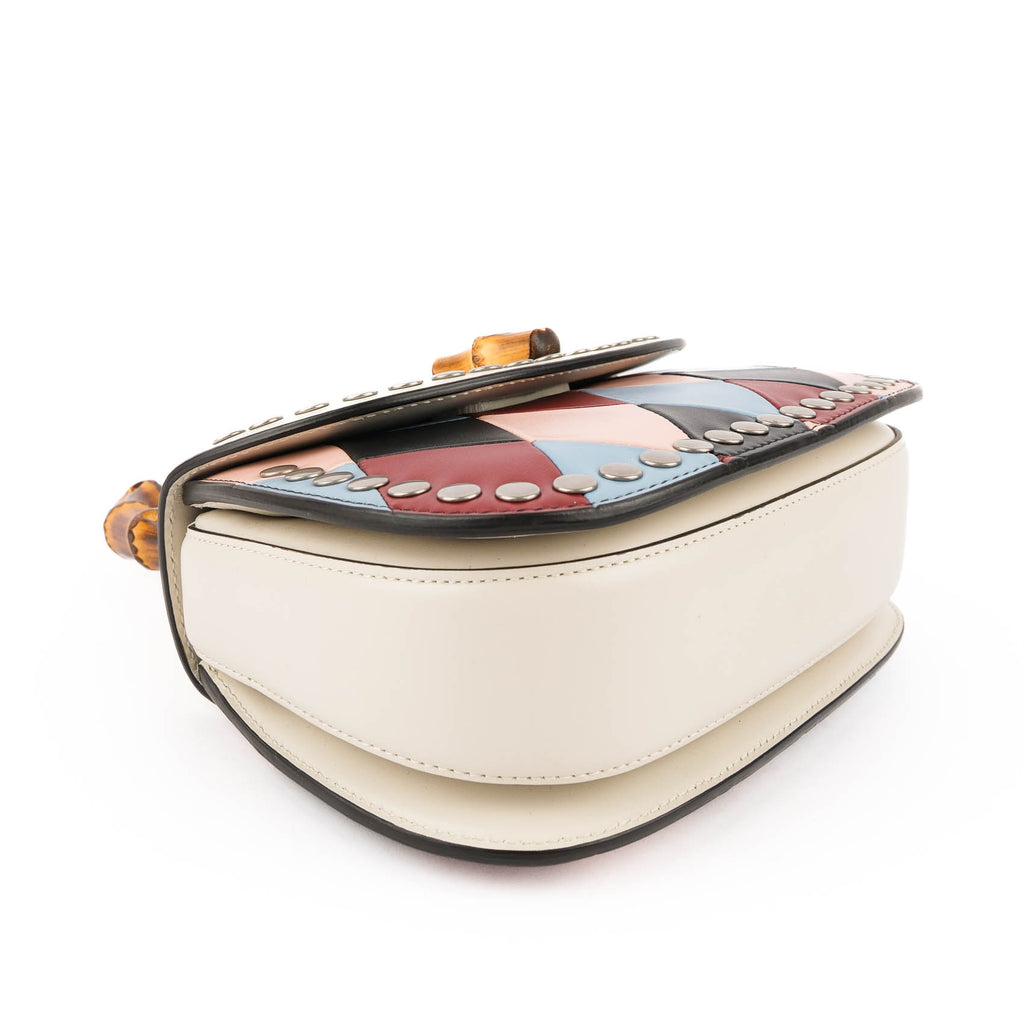 Gucci Multicolor Leather Lovelight Bamboo Top Handle 1947 Small Bag
