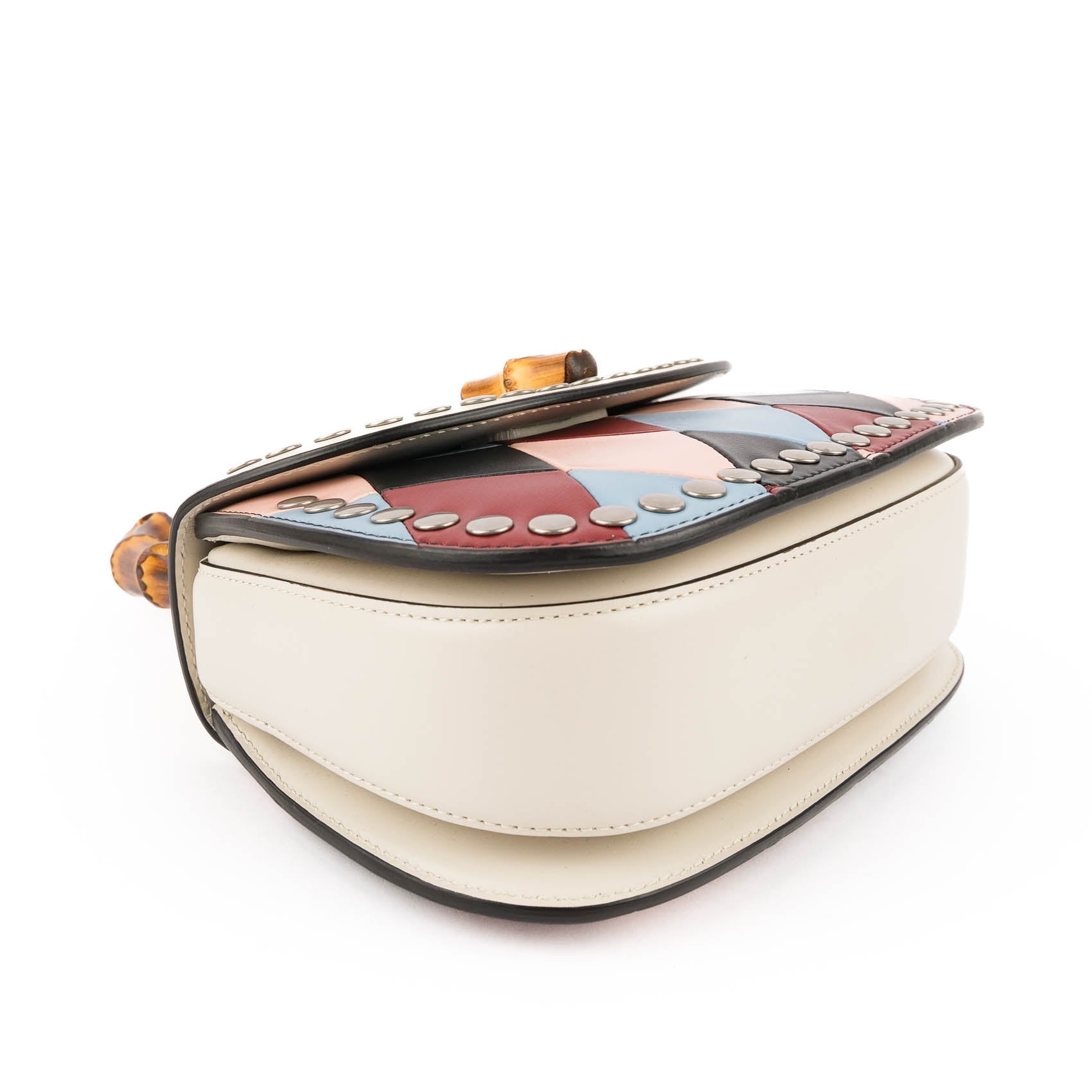 Gucci Multicolor Leather Lovelight Bamboo Top Handle 1947 Small Bag