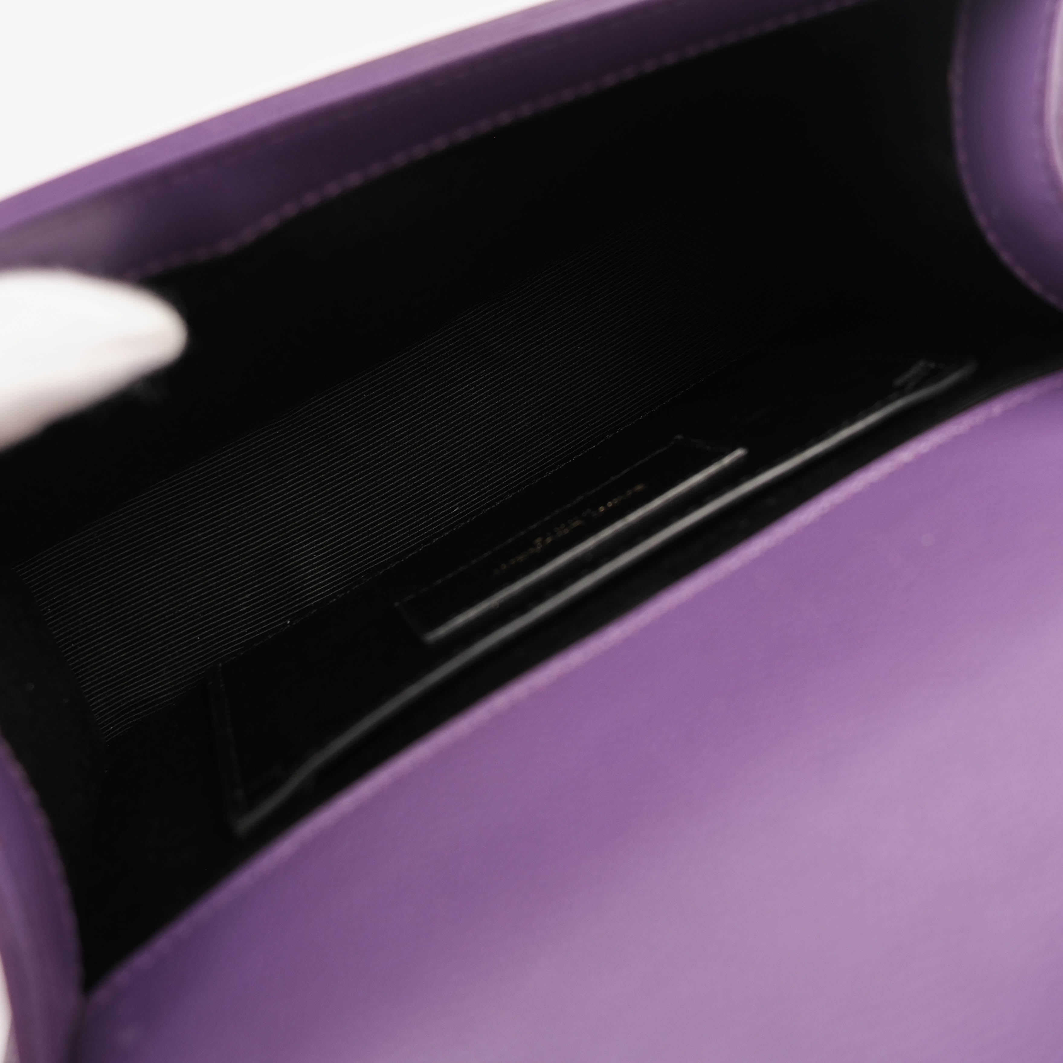Saint Laurent Small Kate Purple Grained Leather