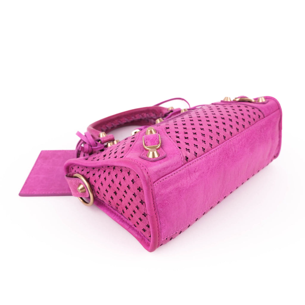 Balenciaga Classic City Mini Pink Leather 2Way Shoulder Handbag