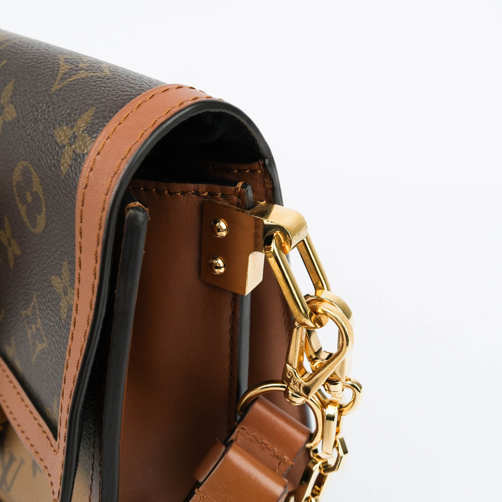 Louis Vuitton Dauphine MM Monogram Reverse Canvas Brown Crossbody Bag - M44391