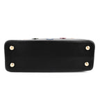 Louis Vuitton Capucines PM M54311 Black Taurillon Leather Monogram Flower Studs 2-Way Handbag RFID