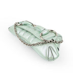 Gucci Horsebit 1955 Large Padded Chain Shoulder Bag - Metallic Mint Green