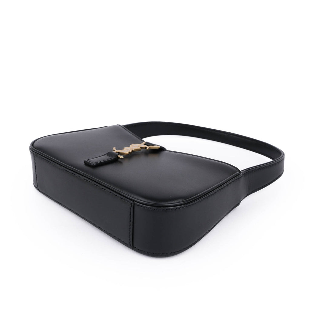 Saint Laurent Le 5 à 7 Small Hobo Bag Smooth Leather Black Gold Hardware 710318