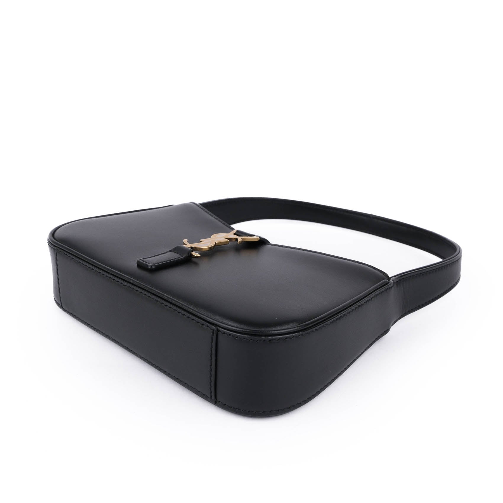 Saint Laurent Le 5 à 7 Small Hobo Bag Smooth Leather Black Gold Hardware 710318