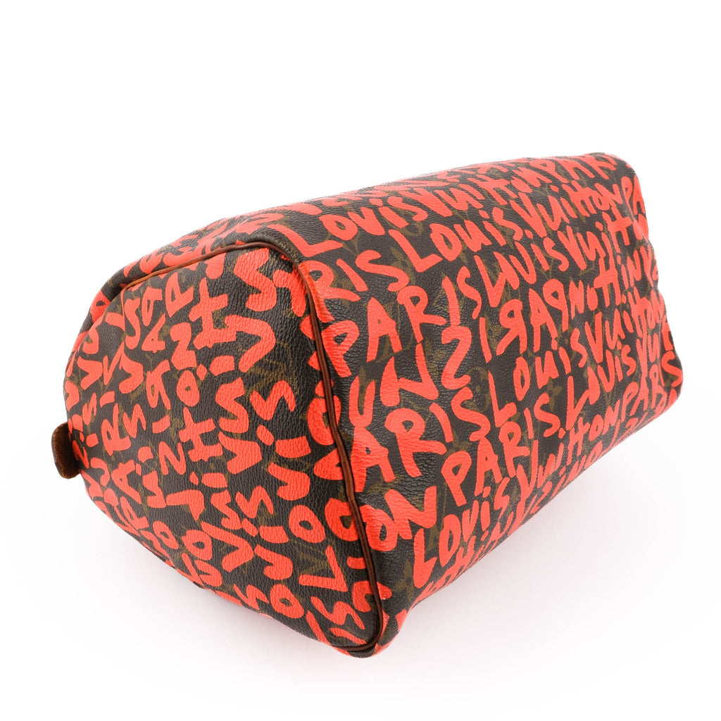 Louis Vuitton Monogram Graffiti Speedy 30 Orange M93705