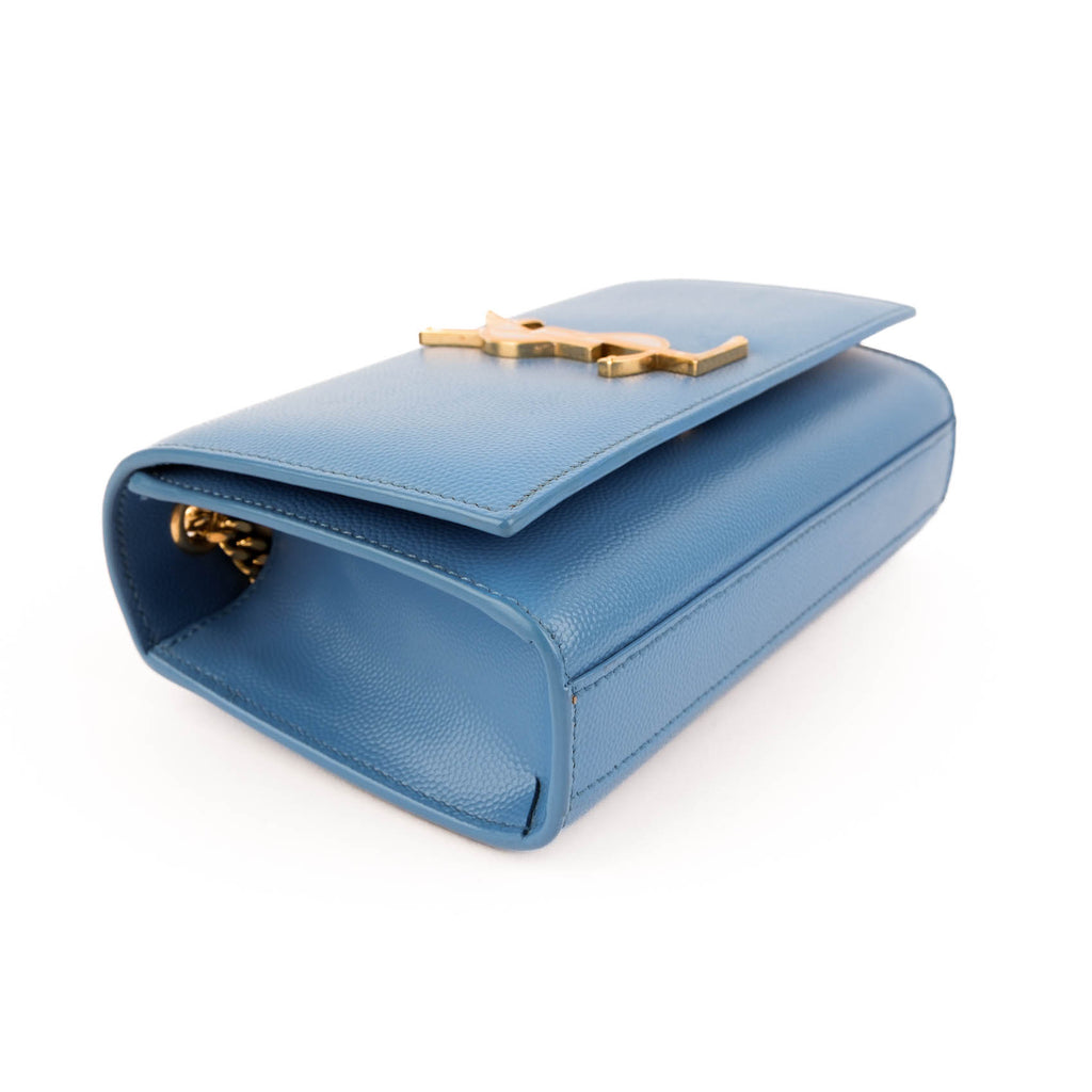 Saint Laurent Monogram Kate Mini Leather Shoulder Bag - Royal Blue