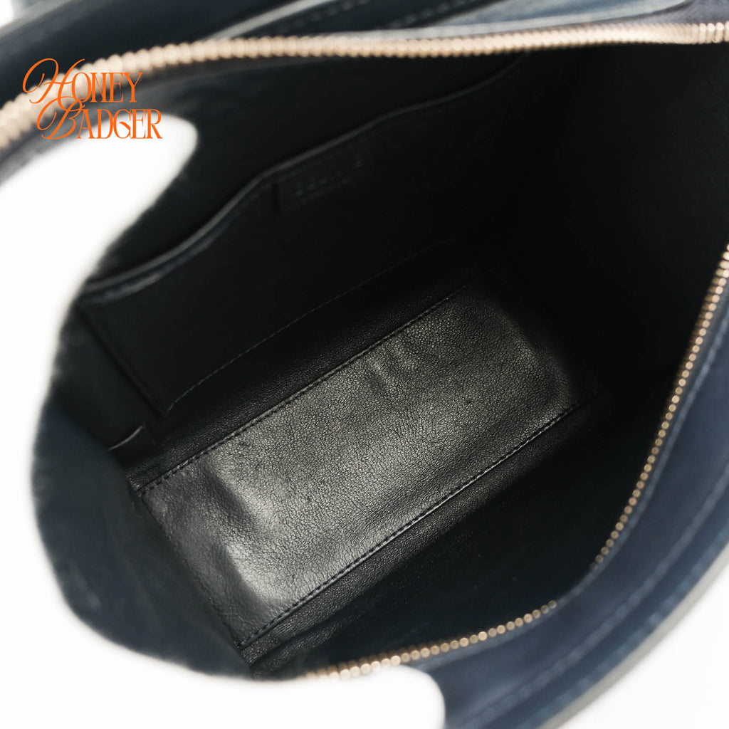 Celine Tricolor Leather & Suede Luggage Nano Shopper