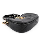 CHANEL 19 Small Zip Chain Shoulder Bag Black Lambskin Mixed Metal Hardware Full Set