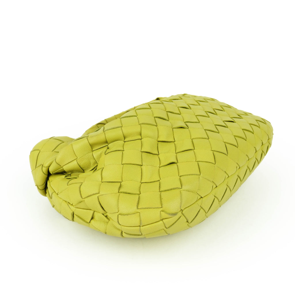 Bottega Veneta Mini Jodie Bag 72750 Intrecciato Leather Handbag Yellow-Green