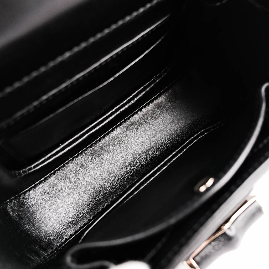 Gucci Bamboo 1947 Mini Top Handle Black Bag