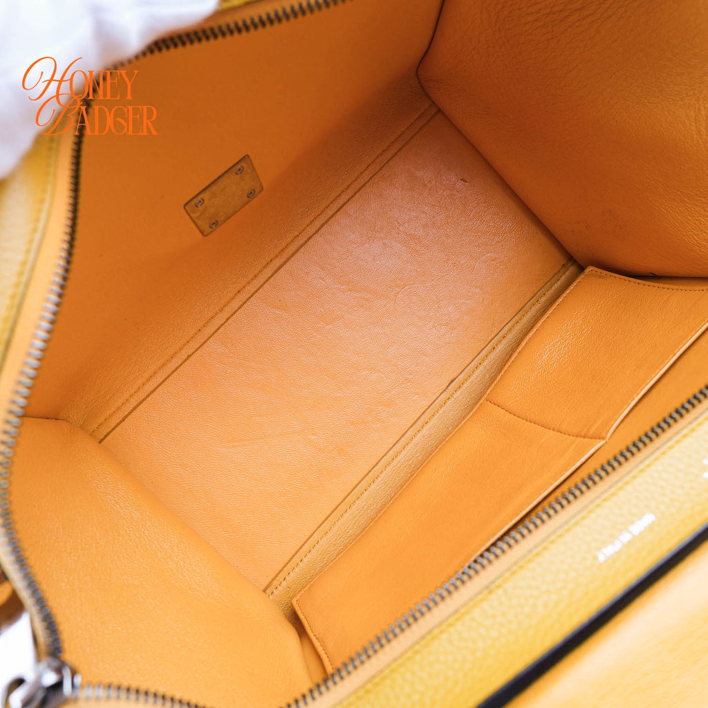 Celine Trapeze Medium 2WAY Handbag | Yellow Suede & Calfskin