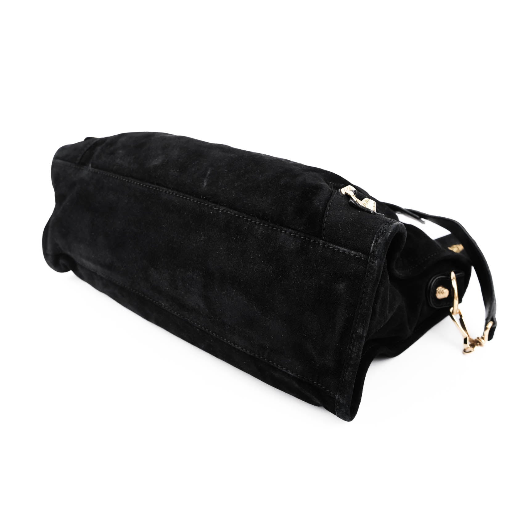 Balenciaga Giant 12 Gold City Black Suede 2-Way 281770 D94JG 1000