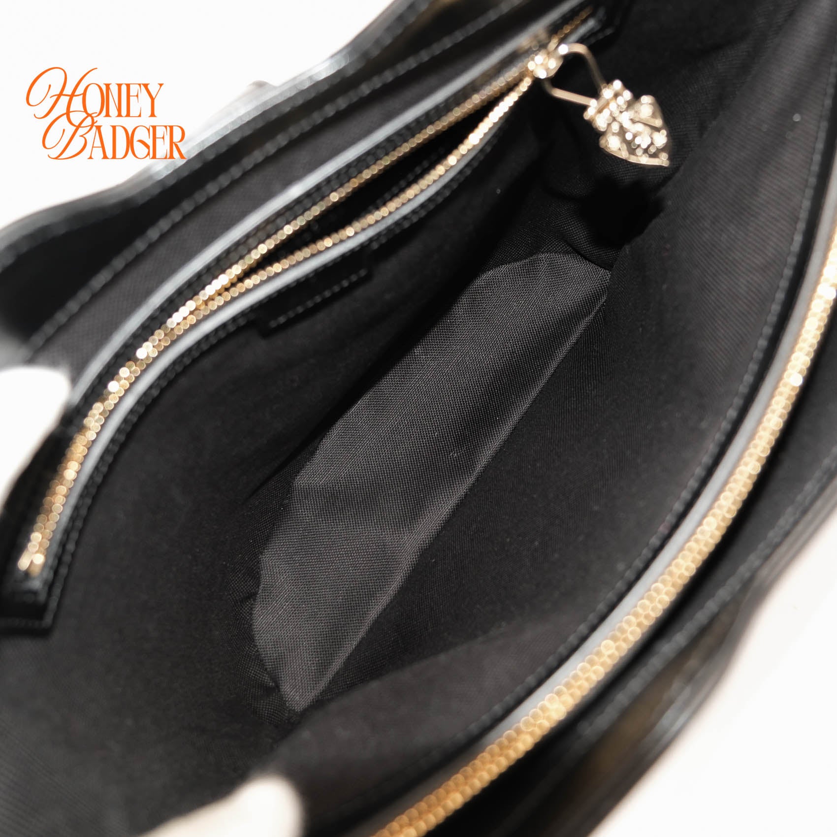 Gucci Jackie 1961 Small Bucket Bag Black Leather Web Strap Gold Hardware