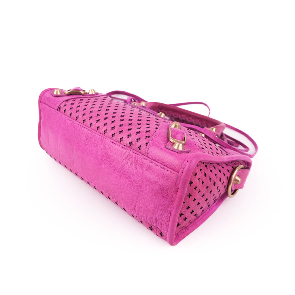 Balenciaga Classic City Mini Pink Leather 2Way Shoulder Handbag