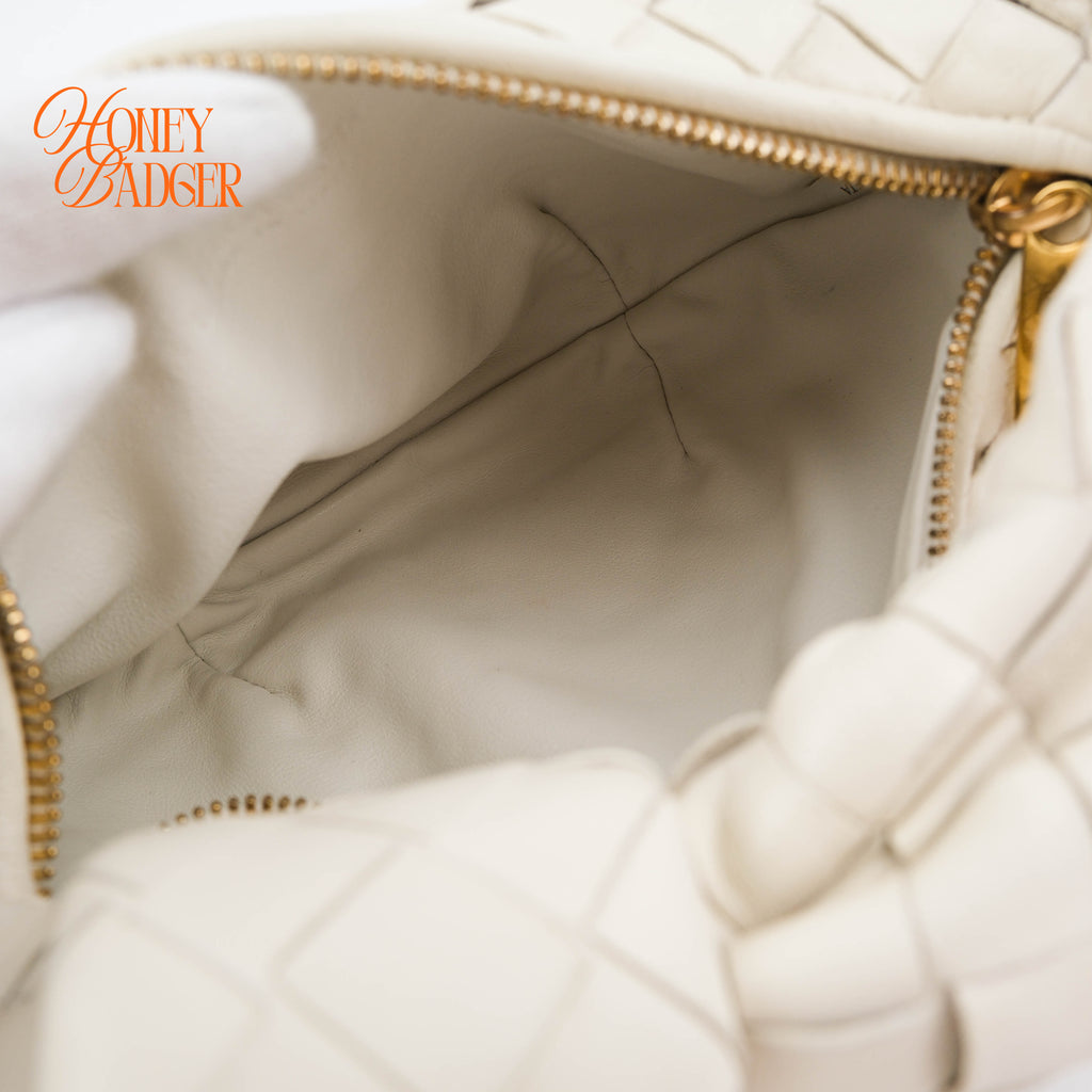 Bottega Veneta Intrecciato Nappa Mini Jodie - White