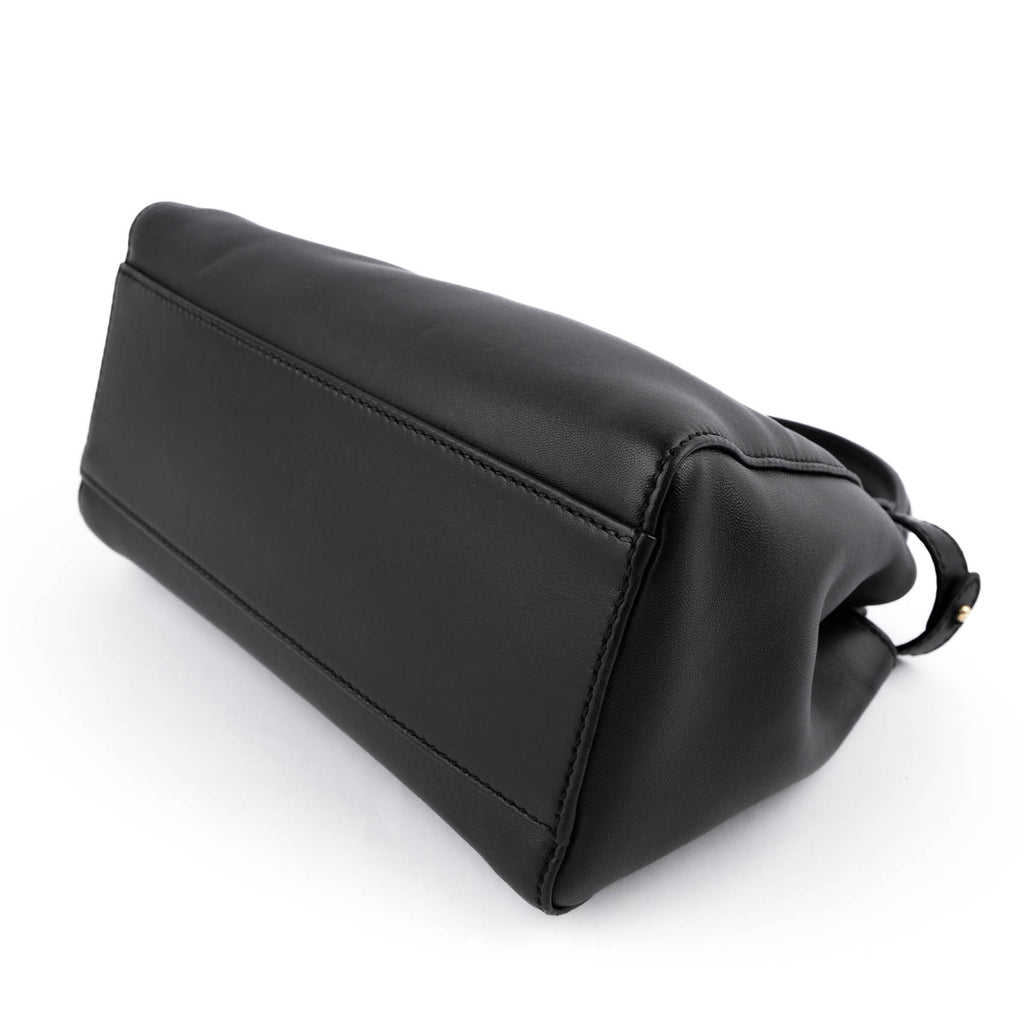 FENDI Mini Peekaboo Black Leather 2WAY Handbag 8BN244