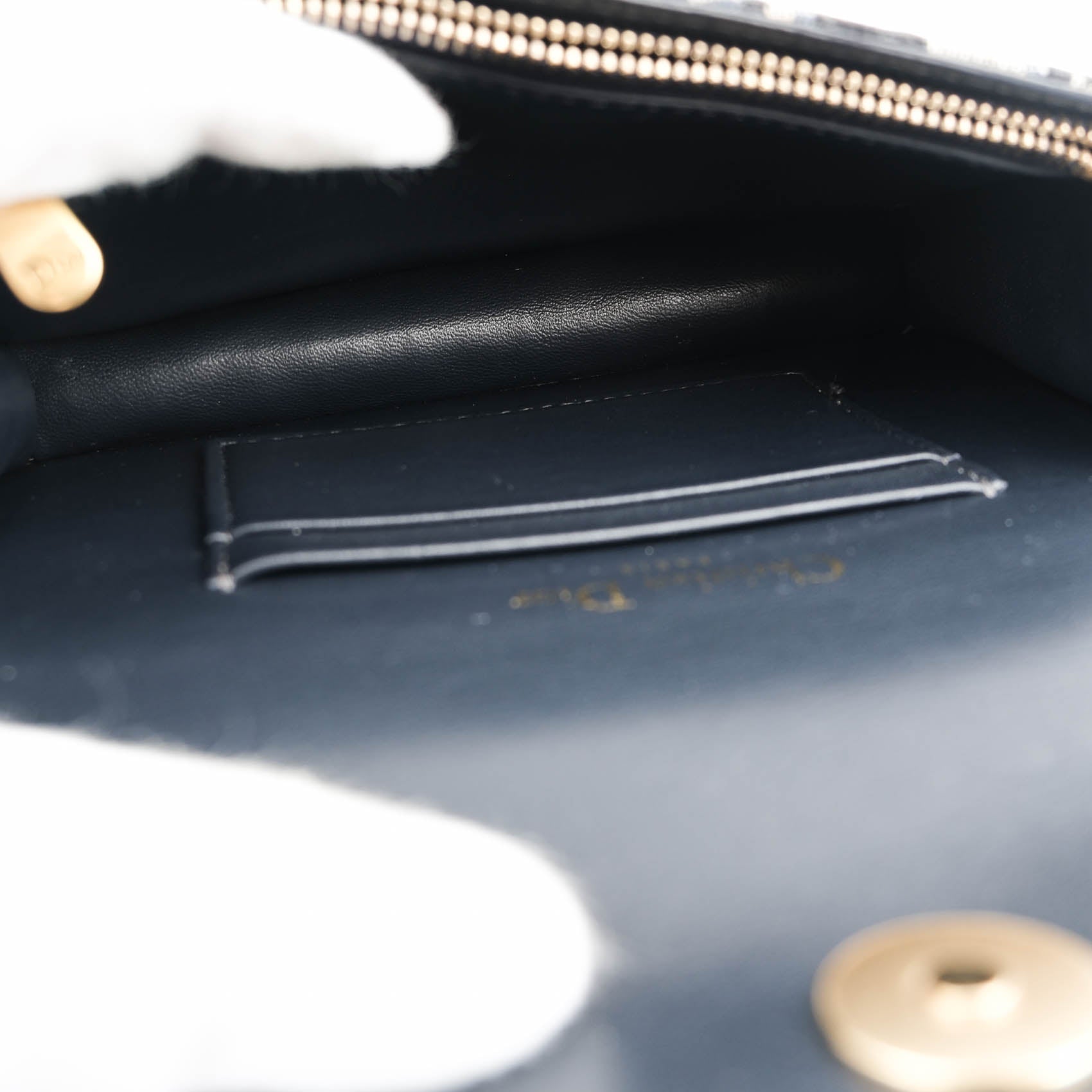 Dior Saddle Belt Pouch in Navy Oblique Jacquard with Aged Gold Hardware