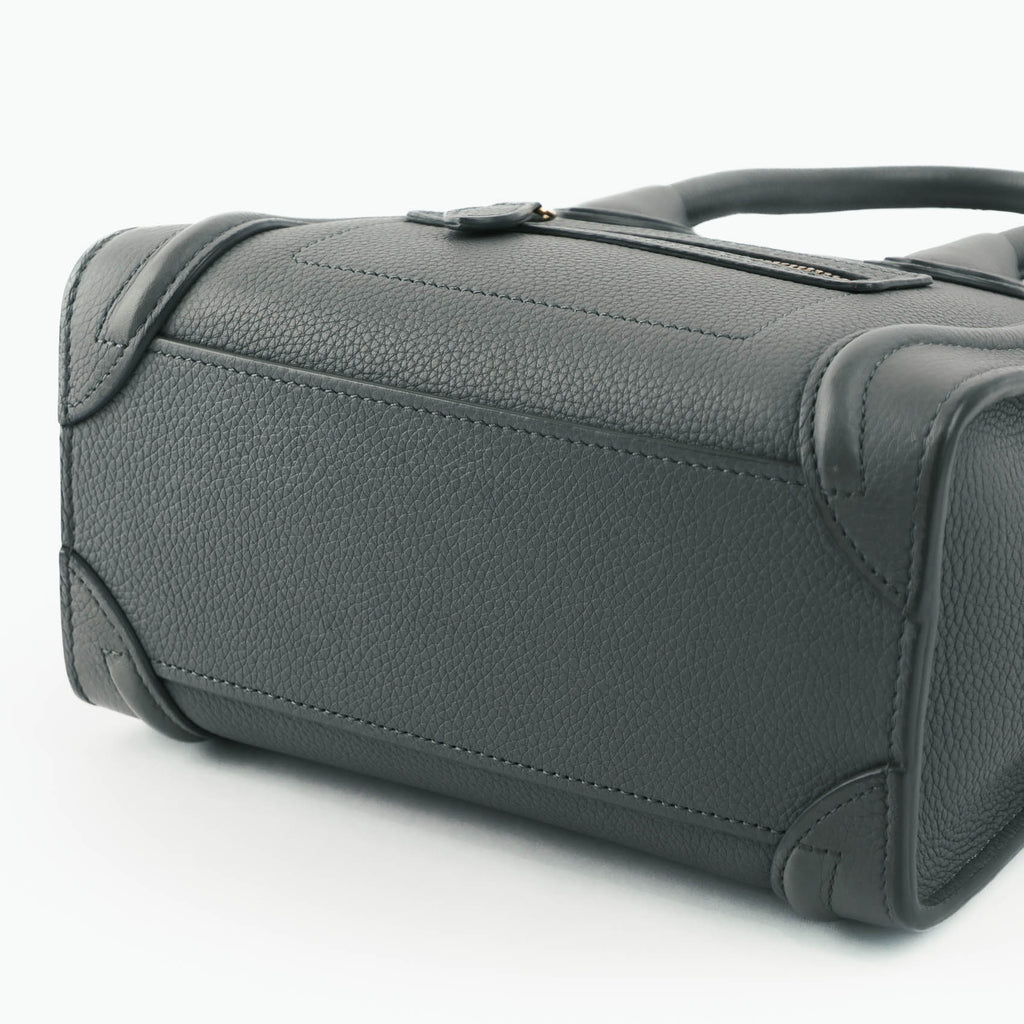 Celine Nano Luggage Bag in Drummed Calfskin