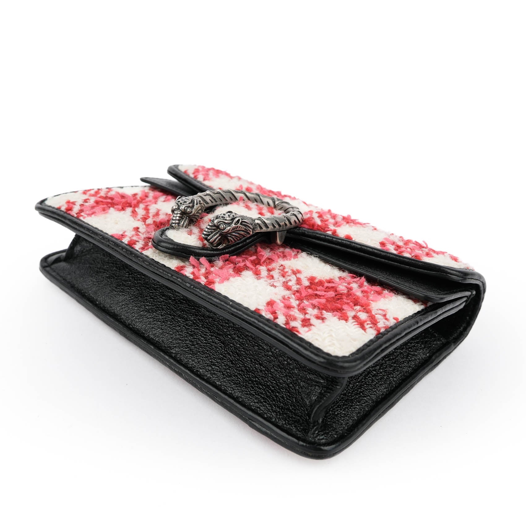 Gucci Dionysus Super Mini Tweed Bag - Red & White Check