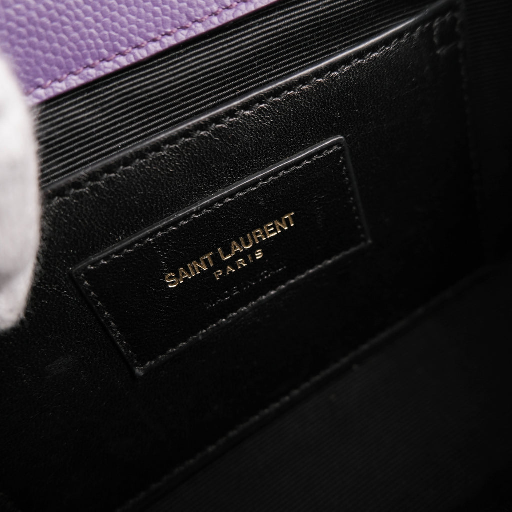 Saint Laurent Small Kate Purple Grained Leather