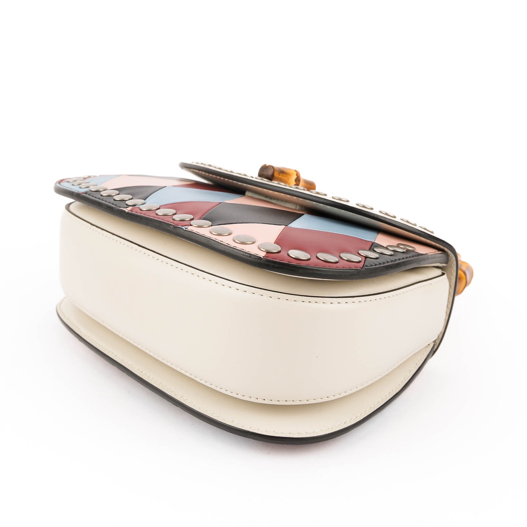 Gucci Multicolor Leather Lovelight Bamboo Top Handle 1947 Small Bag